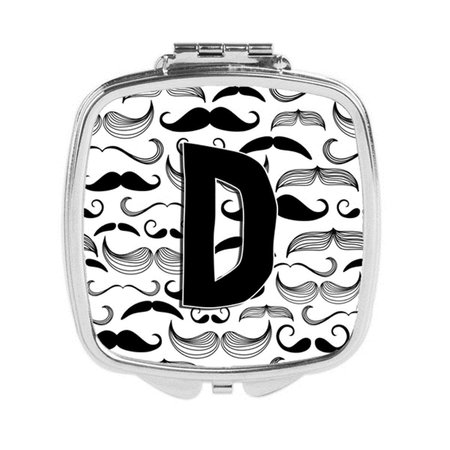 CAROLINES TREASURES Letter D Moustache Initial Compact Mirror CJ2009-DSCM